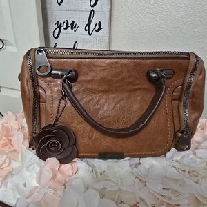 Brown Leather Mini Handbag